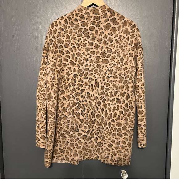 Nordstrom cashmere leopard print size large cardigan - Picture 3 of 5